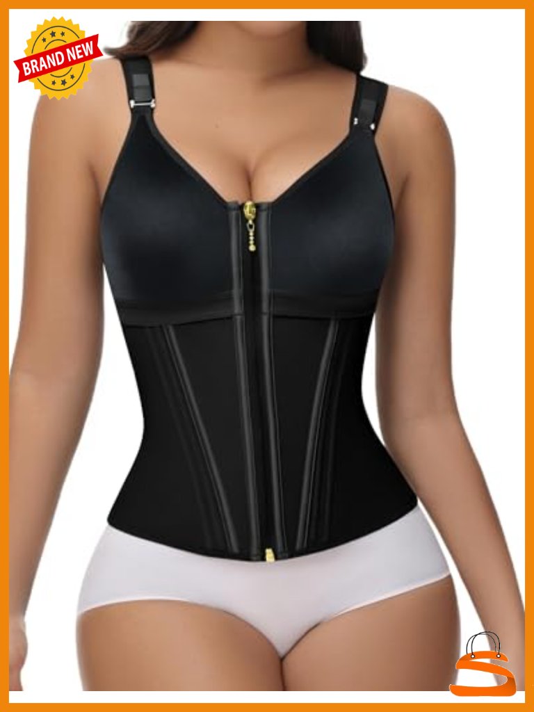 Waist Trainer With Bra Tummy Control Corset Shapewear Body Shaper Vest Cincher